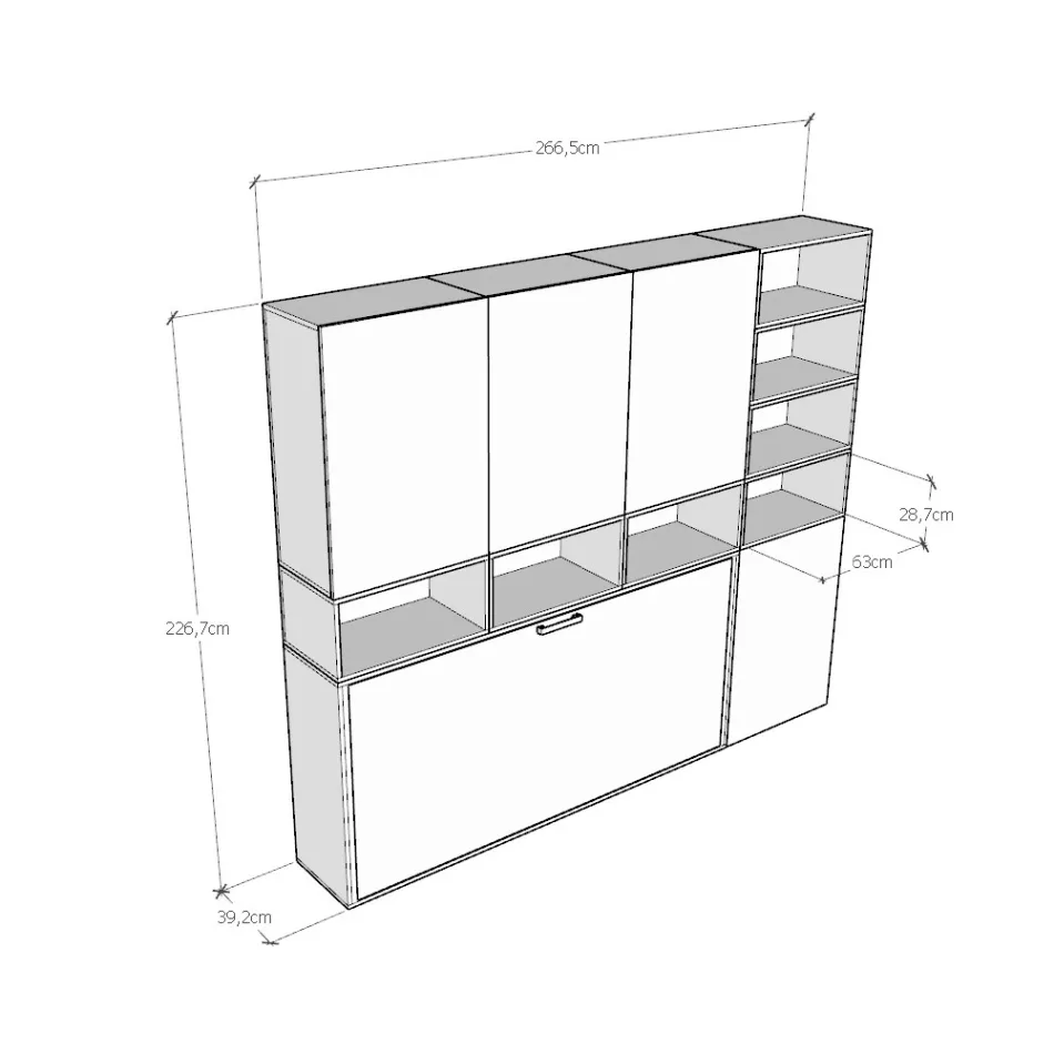 Krevat i vetëm Murphy në kompozime të ndryshme - Bashkëpunim Viadurini