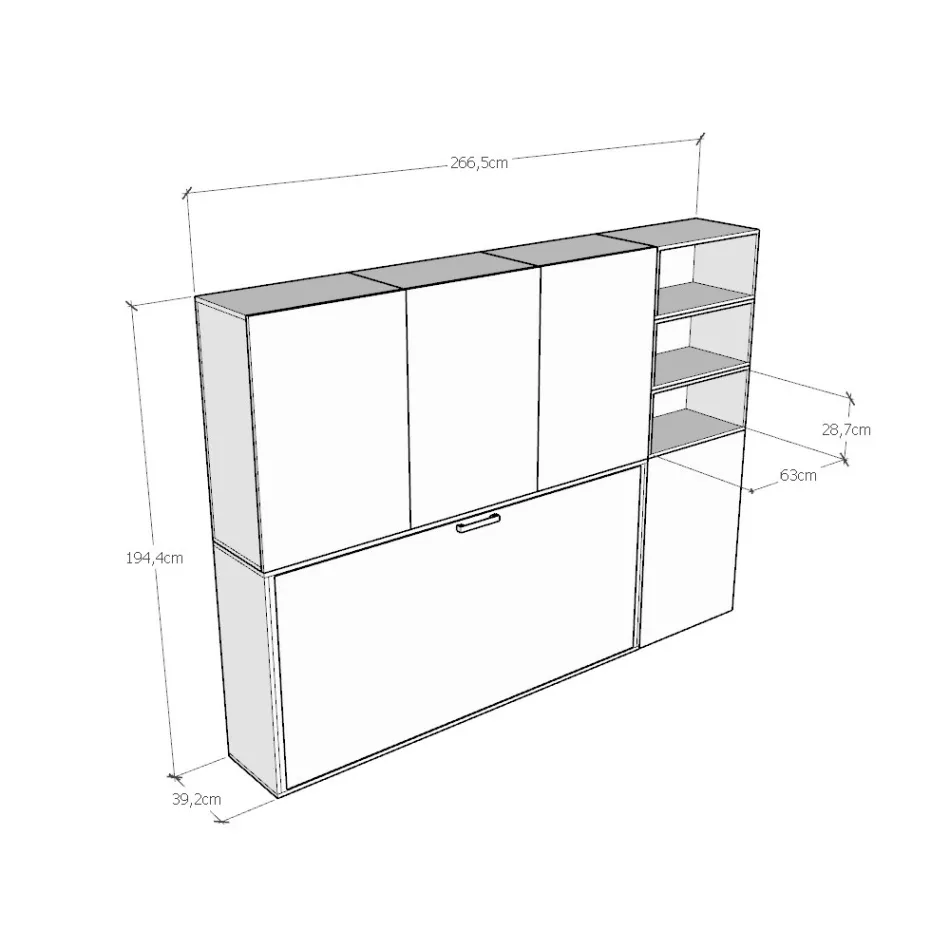 Krevat i vetëm Murphy në kompozime të ndryshme - Bashkëpunim Viadurini