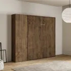 Krevat Queen me palosje vertikale dhe kolonë - Magicompare Viadurini