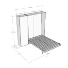 Krevat Francez Vertikal i Palosshëm me Kolonë - Magicompare Viadurini