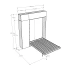 Krevat Francez Vertikal i Palosshëm me Ndarje Muri dhe Kolonë - Magicompare Viadurini