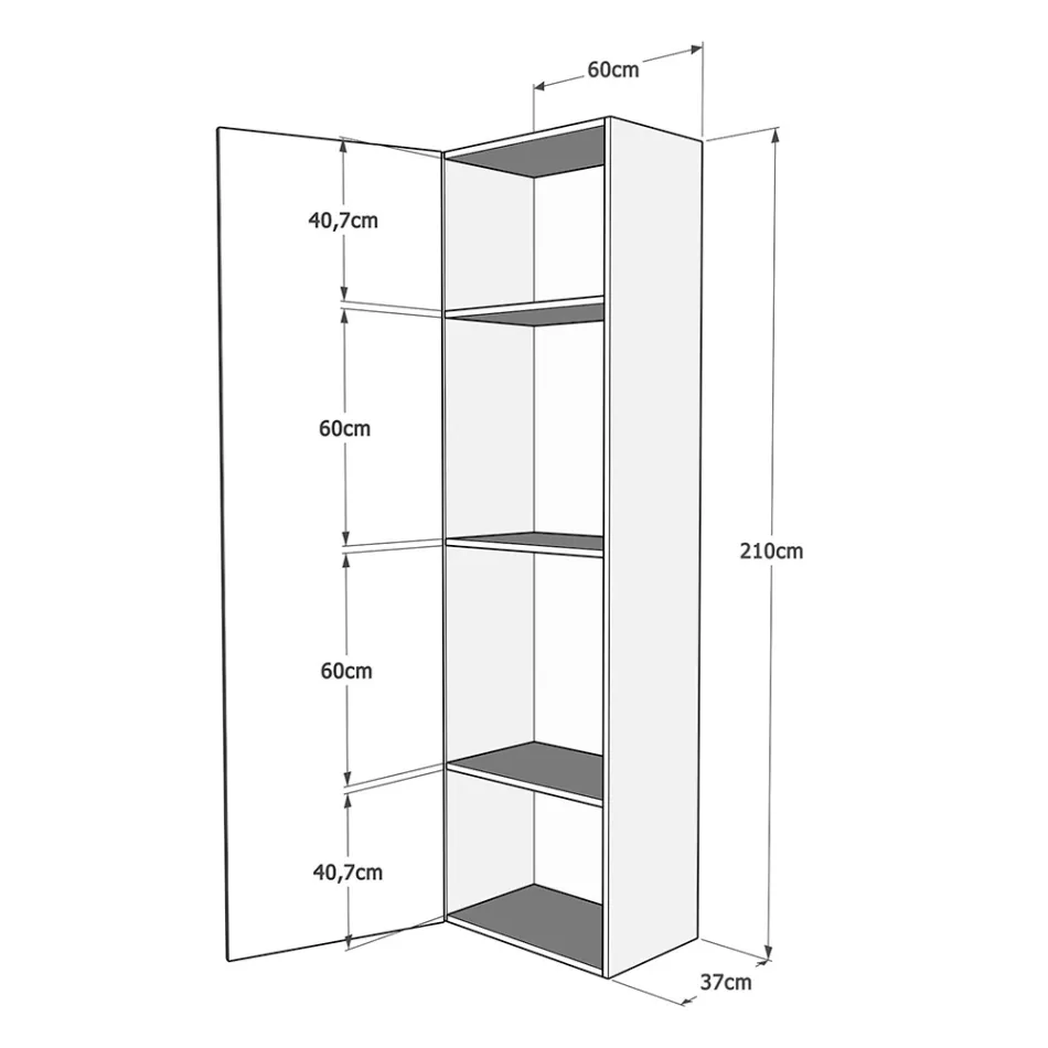 Krevat Francez Vertikal i Palosshëm me Ndarje Muri dhe Kolonë - Magicompare Viadurini