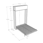 Krevat Francez Vertikal i Palosshëm me Ndarje Muri - Magicompare Viadurini