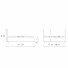 Shtrati me kontejner të dyfishtë në Bicolor Ecoleather Made in Italy - Jasmine Viadurini