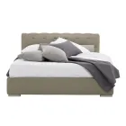 Krevat me njësi ruajtëse dyshe prej lëkure eko ose pëlhurë e prodhuar në Itali – Kukull Viadurini