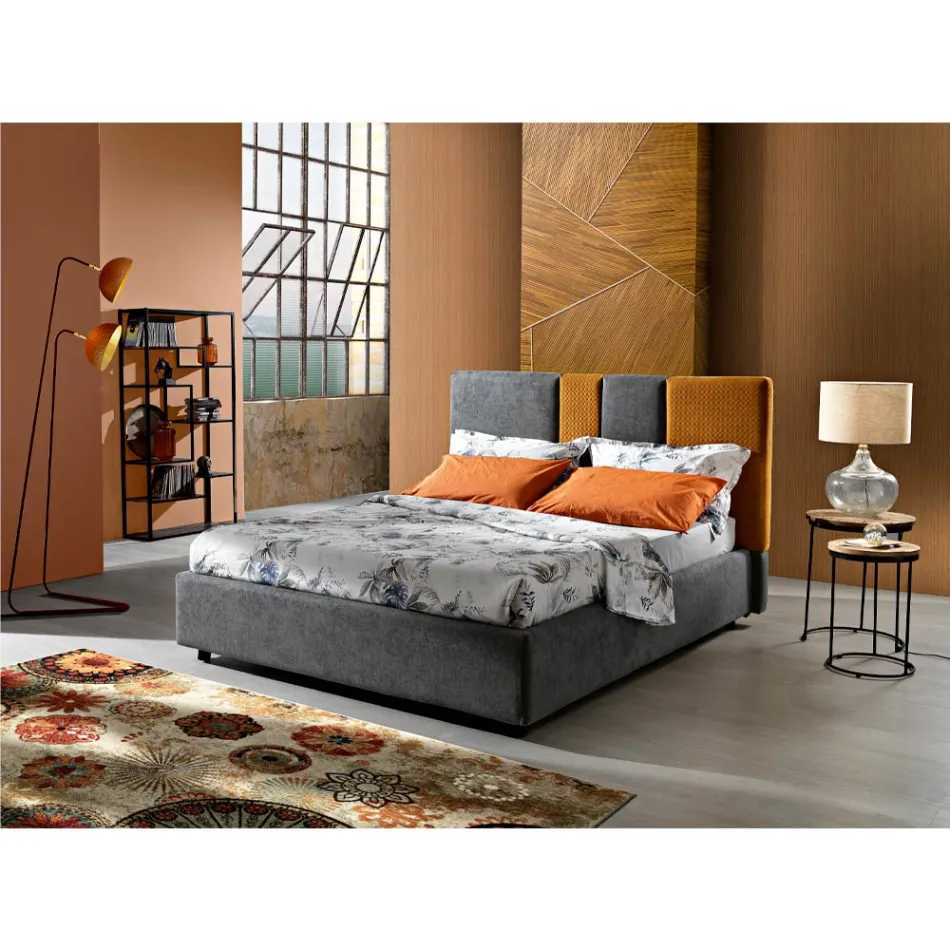 Krevat dopio modern i veshur me susta me palosje ose dizajn me tegela - Thomas Viadurini