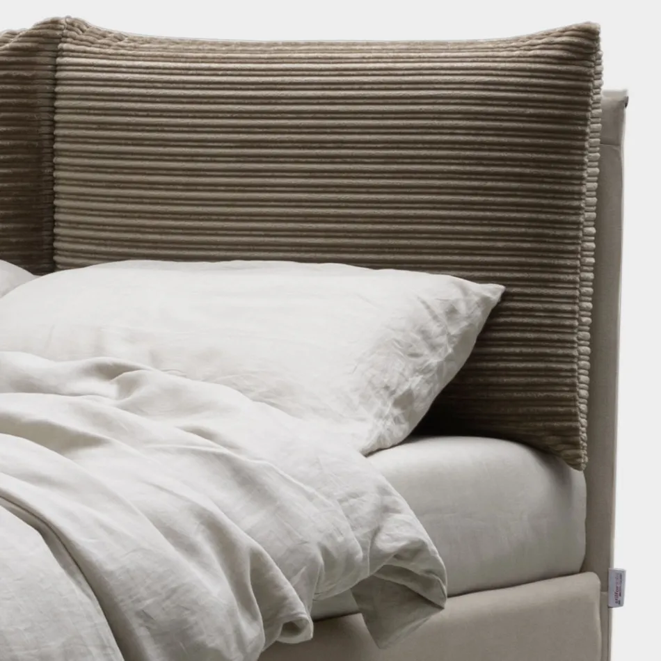 Krevat dopio 160x190 me 2 jastëkë të butë në kokë - Tramonti Viadurini