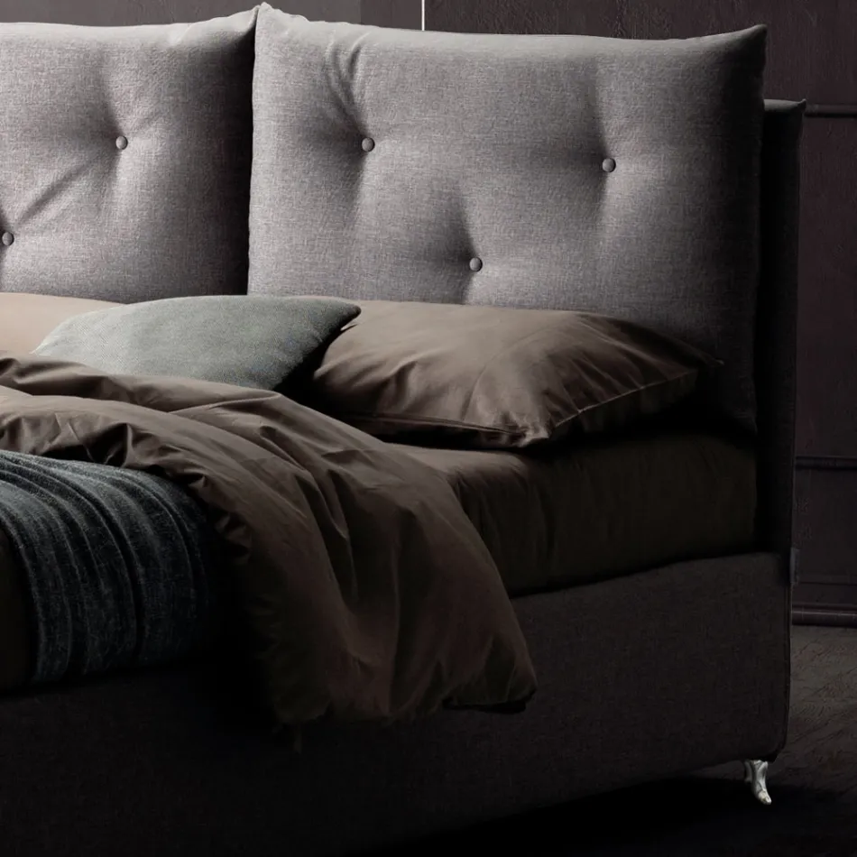 Krevat dopio 160x190 me Kopsa Dekorative në Jastëkë - Rreze Viadurini