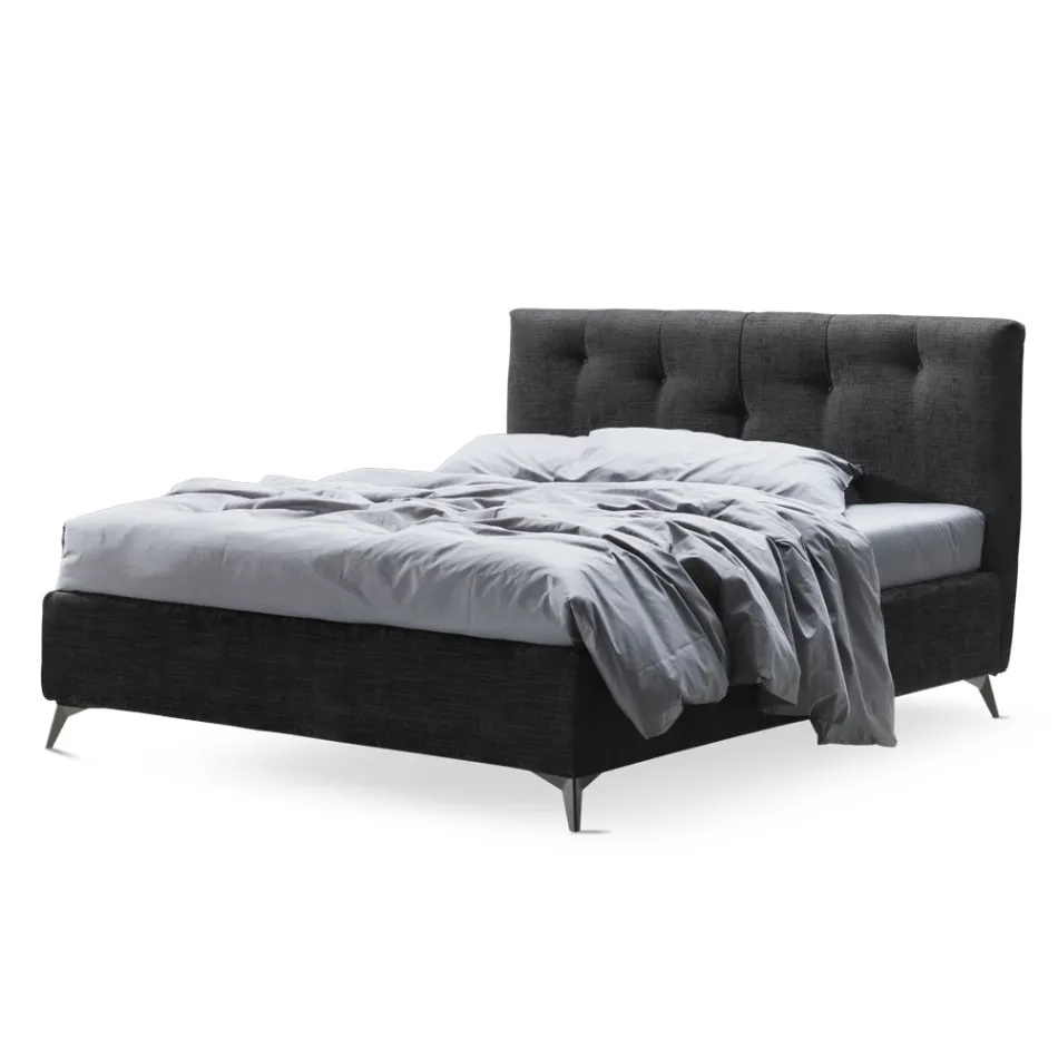 Krevat dopio 160x190 me korda vertikale të stampuara - Maskë Viadurini