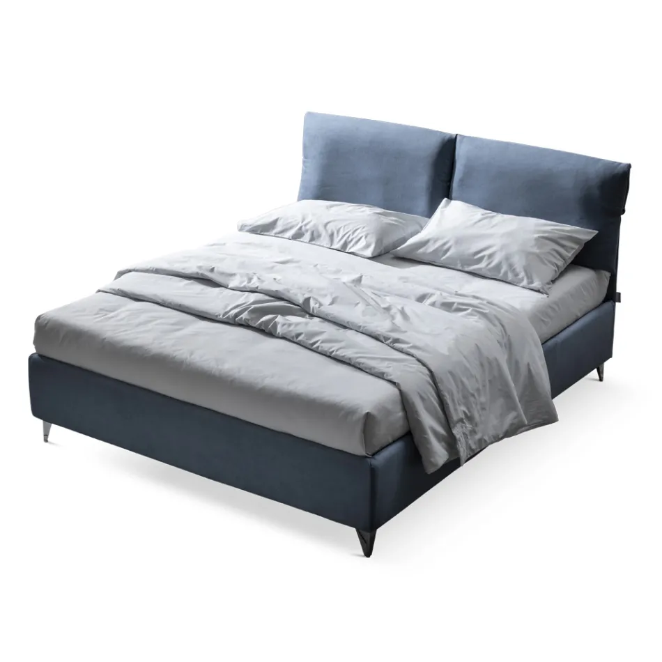 Krevat dopio 160x190 me jastëkë që mbështjellin të gjithë kokën e kokës - Charme Viadurini