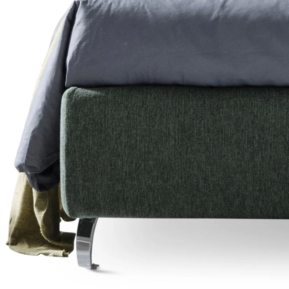 Krevat dopio 160x190 me dekorim asimetrik dyngjyrësh - Jasemini Viadurini