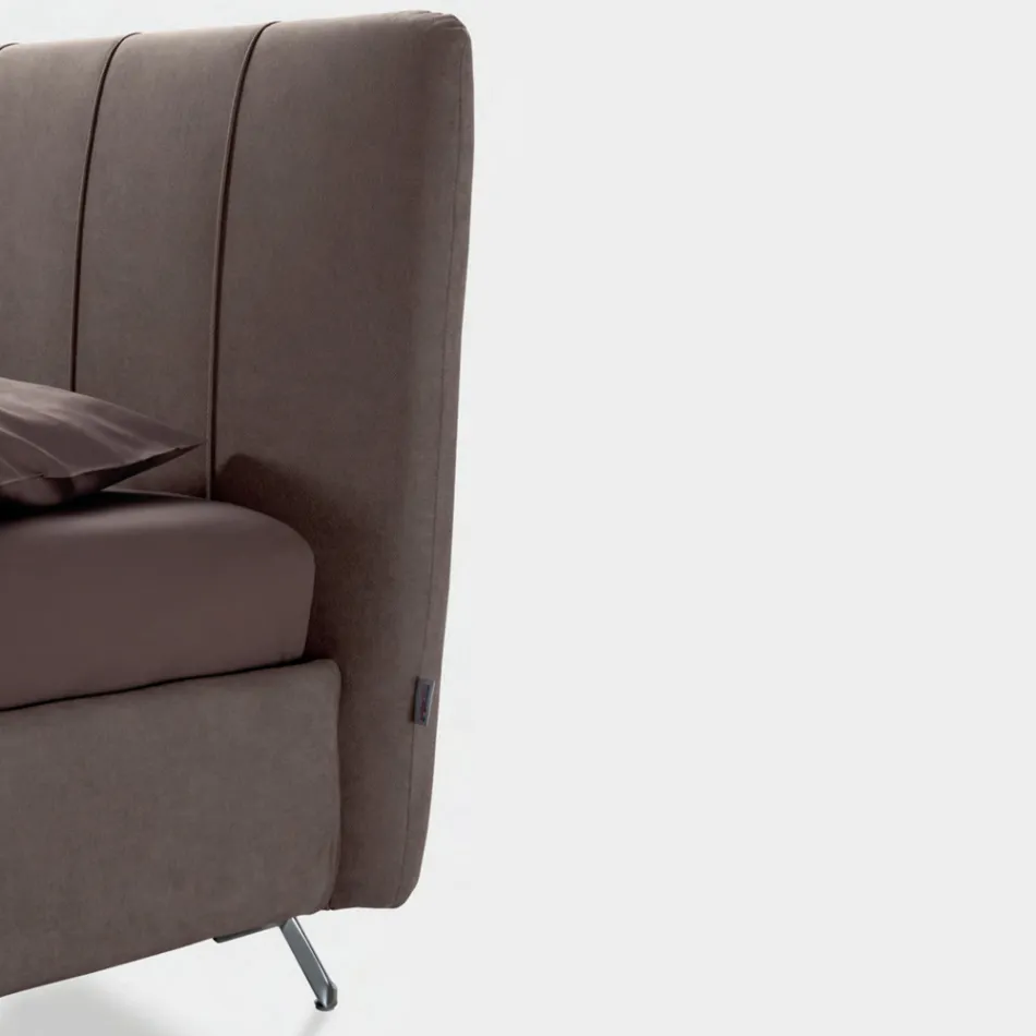 Krevat dopio 160x190 me mbushje me profile vertikale me kabllo - Nice Viadurini