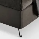 Krevat dopio 160x190 me mbushje me profile vertikale me kabllo - Nice Viadurini