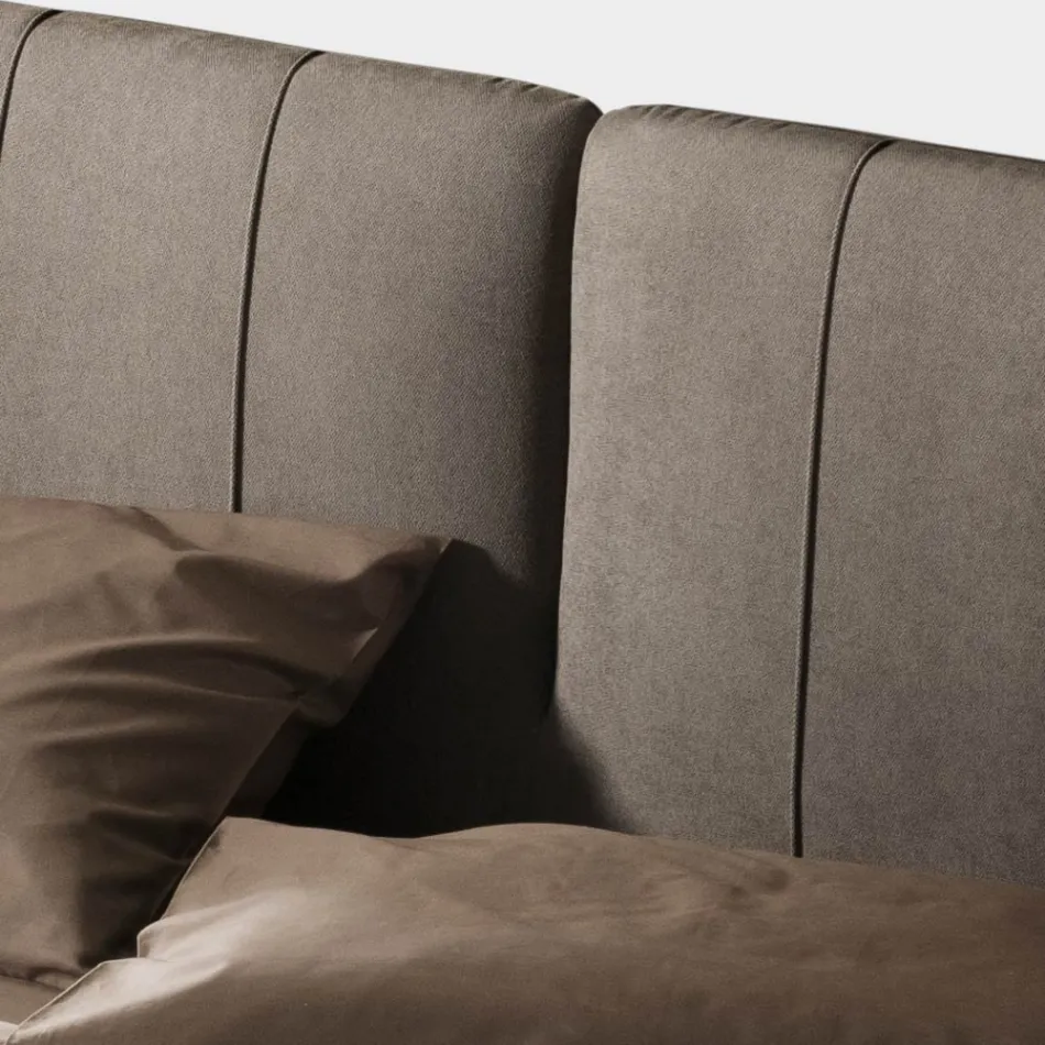 Krevat dopio 160x190 me mbushje me profile vertikale me kabllo - Nice Viadurini