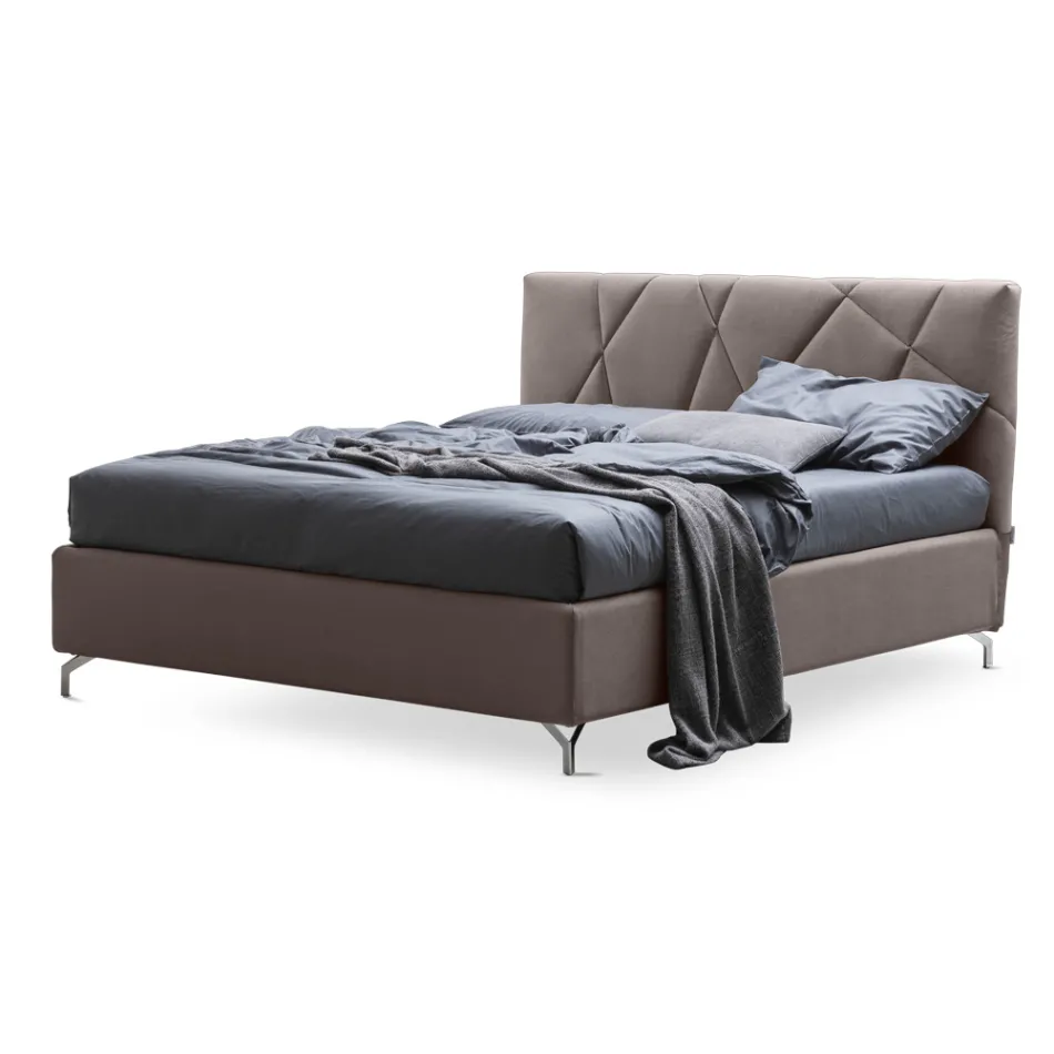 Krevat dopio 160x190 me mjeshtëri me tegela gjeometrike - Ciottolino Viadurini