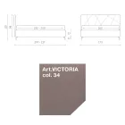 Krevat dopio 160x190 me tegela gjeometrik - Ciottolino Viadurini