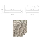 Krevat dopio 160x190 me vija të lakuara dhe butona Prodhuar në Itali - Oriente Viadurini