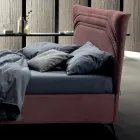 Krevat dopio 160x190 me vija të lakuara dhe brez dopio me tegela - Gioie Viadurini