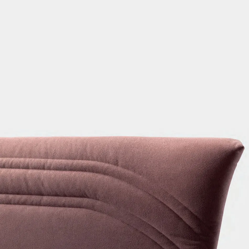 Krevat dopio 160x190 me vija të lakuara dhe brez dopio me tegela - Gioie Viadurini