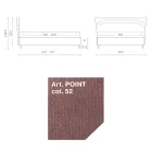 Krevat dopio 160x190 me vija të lakuara dhe brez dopio me tegela - Gioie Viadurini