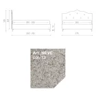 Krevat dopio 160x190 me kokë dhe butona rrethues - Pushim Viadurini