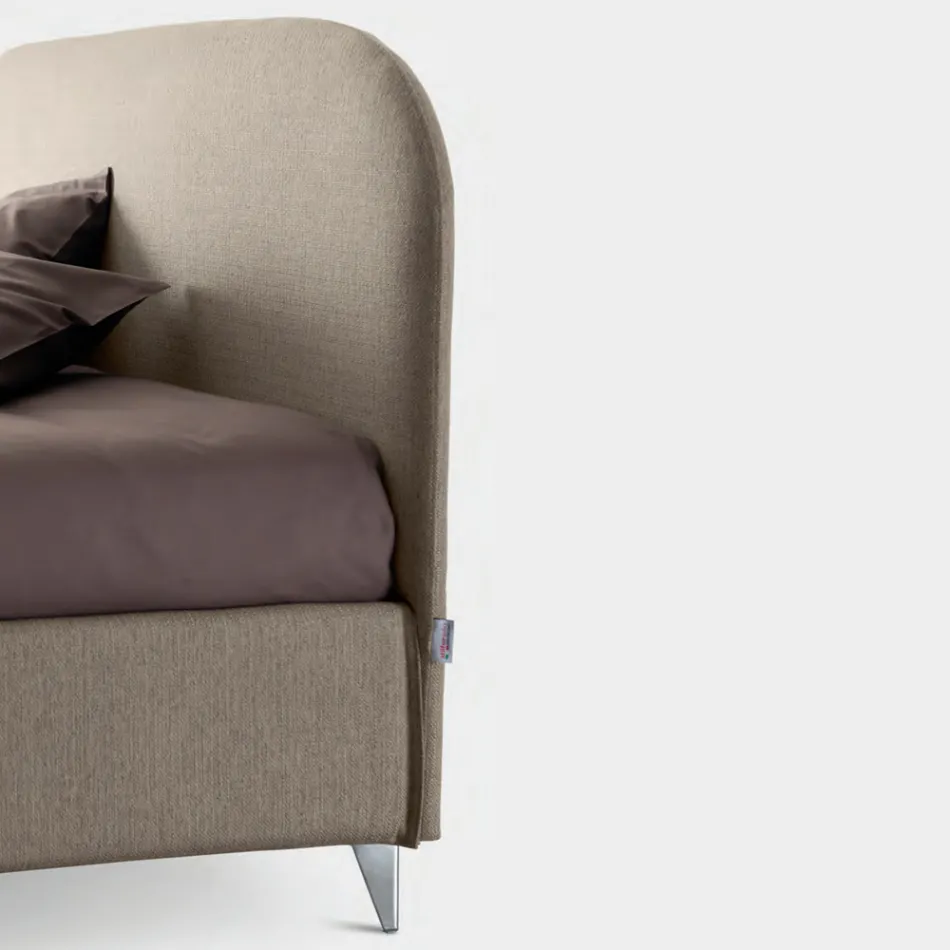 Krevat dopio 160x190 me krevate me vijë të lakuar Prodhuar në Itali - Oriente Viadurini