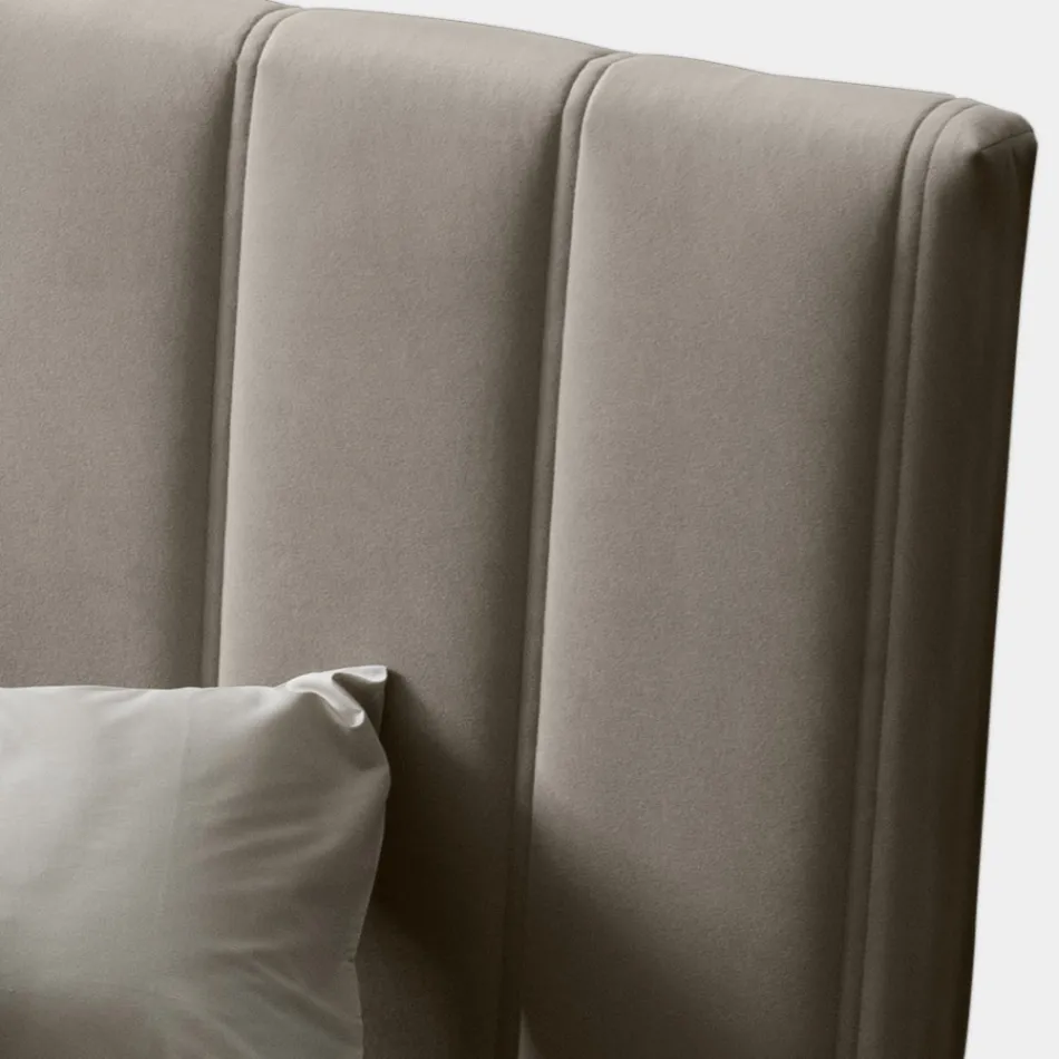 Krevat dopio 160x190 me tegela me breza vertikale te gjera - Magan Viadurini