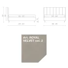 Krevat dopio 160x190 me tegela me breza vertikale te gjera - Magan Viadurini