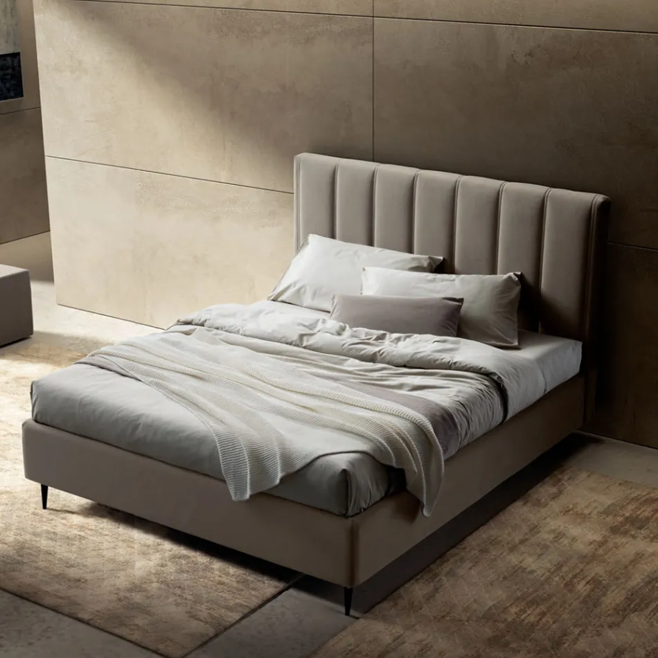 Krevat dopio 160x190 me tegela me breza vertikale te gjera - Magan Viadurini