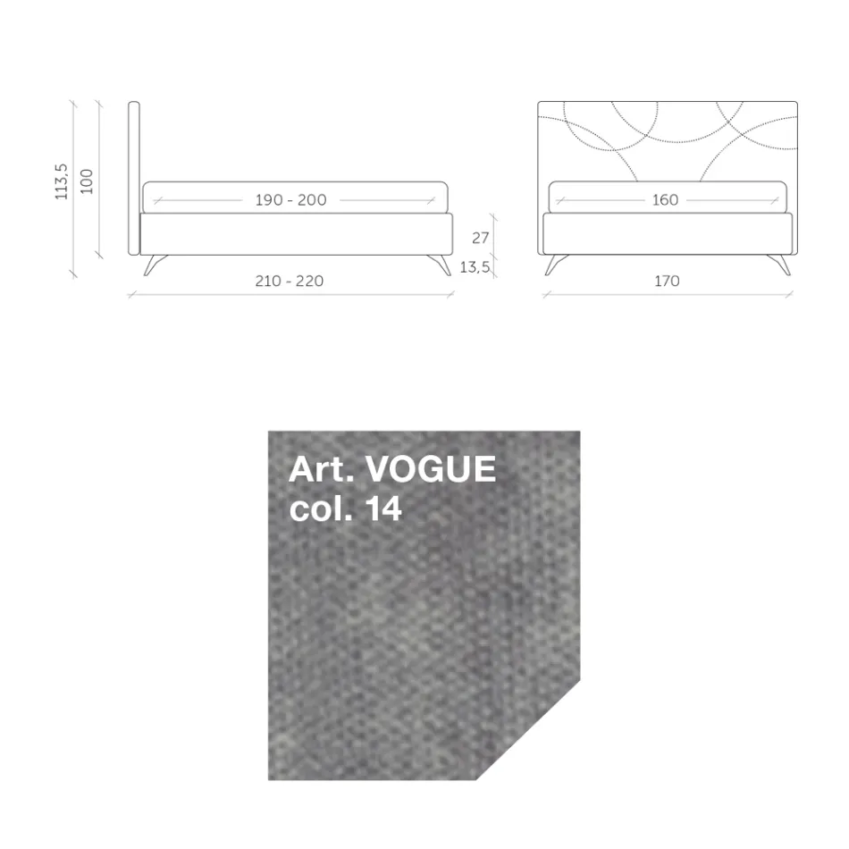 Krevat dopio 160x190 me tegela me kthesa kryq - luledielli Viadurini