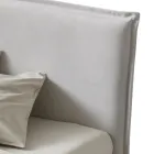 Krevat dopio 160x190 në Pëlhurë me Këmbë Metal Made in Italy - Dreams Viadurini