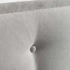 Krevat dopio 160x190 në pëlhurë me kokë krevati me butona Prodhuar në Itali - Dreams Viadurini