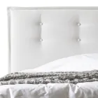 Krevat dopio 160x190 në pëlhurë me kokë krevati me butona Prodhuar në Itali - Dreams Viadurini