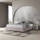 Krevat dopio 160x200 cm i mbuluar me mikrofibër, i prodhuar në Itali - Athlete Viadurini