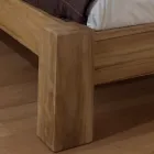 Krevat dopio 160x200 i bërë nga dru tik i fortë - Fresco Viadurini