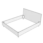 Krevat dopio 180x200 cm me kokë mikrofibre Prodhuar në Itali - Pallone Viadurini