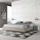 Krevat dopio 180x200 cm i mbuluar me mikrofibër, i prodhuar në Itali - Athlete Viadurini