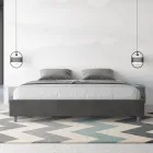 Krevat dopio 190x200 cm i mbuluar me mikrofibër, i prodhuar në Itali - Athlete Viadurini