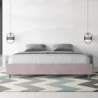 Krevat dopio 190x200 cm i mbuluar me mikrofibër, i prodhuar në Itali - Athlete Viadurini