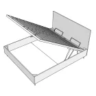 Krevat dopio 200x200 cm me kokë mikrofibre Prodhuar në Itali - Pallone Viadurini