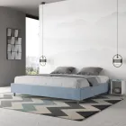 Krevat dopio 200x200 cm i mbuluar me mikrofibër i prodhuar në Itali - Athlete Viadurini