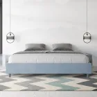 Krevat dopio 200x200 cm i mbuluar me mikrofibër i prodhuar në Itali - Athlete Viadurini