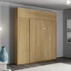 Krevat Dopio Vertikal i Palosshëm me Njësi Muri dhe Kolonë - Magicompare Viadurini