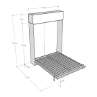 Krevat Dopjo Vertikal i Palosshëm me Njësi Muri - Magicompare Viadurini