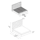 Krevat dopio Capitonné me ruajtje opsionale Prodhuar në Itali - Sciocco Viadurini