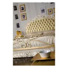 Krevat dopio klasik dhe i kushtueshëm prej hekuri dhe lëkure Prodhuar në Itali - Laki Viadurini