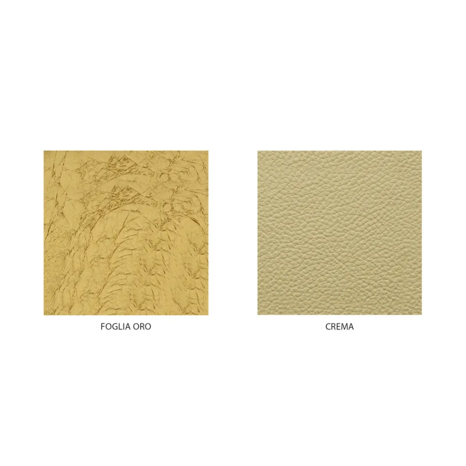 Krevat dopio klasik dhe i kushtueshëm prej hekuri dhe lëkure Prodhuar në Itali - Laki Viadurini