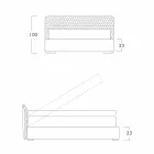 Shtrat dopio me kuti tapiceri në pëlhurën Corolle nga Bolzan Viadurini