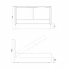 Shtrati dopio me njësi ruajtëse, dizajn modern, Kate nga Bolzan Viadurini
