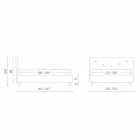 Shtrati dopio me lëkure enë të mbushur Faux bërë në Itali - maskë Viadurini